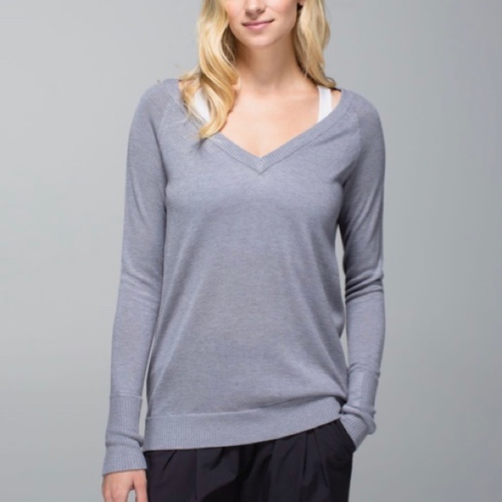 Lululemon Gray Unity Open Back Pullover - image 2